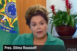Presidente Dilma em entrevsita à CNN.  (Foto: Reprodução)