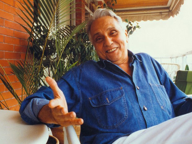 Retrato do ator Jorge Dória durante entrevista em 1992 no Rio de Janeiro (Foto: Jonas Cunha/Estadão Conteúdo)