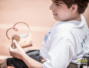 Fábio Bernardes tenista cadeirante Uberlândia tênis em cadeira de rodas (Foto: Semana Guga Kuerten/Divulgação)