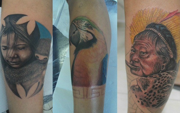 Cultura amazônica é tema de tatuagens (Foto: Zappeando)