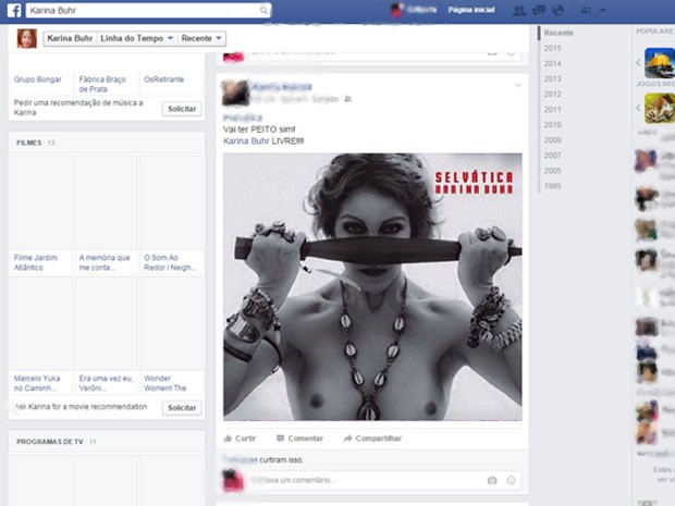 Capa de álbum é censurada pelo facebook - cortado  (Foto: Reprodução/ Facebook)
