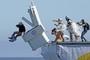 'Privada voadora' mergulha no mar do Chile (Martin Bernetti/AFP)