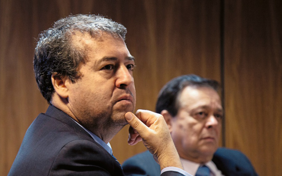 O ministro  Ronaldo Nogueira,o indicado ,e o deputado Jovair Arantes (ao fundo ),o padrinho  (Foto: Edu Andrade - ASCOM/Ministério do Trabalho)