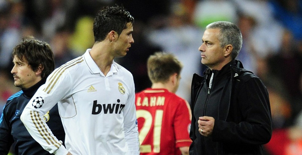 José Mourinho e Cristiano Ronaldo trabalharam juntos no Real Madrid (Foto: AFP)