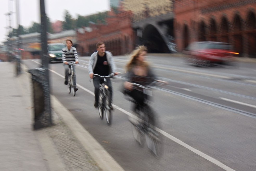 Bicicletas rodando em Berlim, em 2014 (Foto: Rafael Miotto / G1)