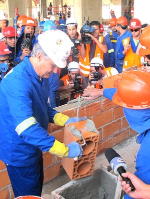 Tite na Obra (Foto: Leandro canônico / Globoesporte.com)