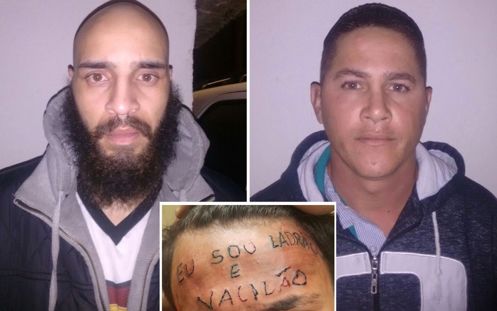 O tatuador Maycon Reis e o vizinho Ronildo Moreira foram presos por torturar adolescente em SA?o Bernardo do Campo (Foto: DivulgaA�A?o/PolA�cia civil)