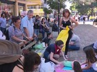 Grupo de mulheres faz manifestação no Centro de Londrina contra estupro
