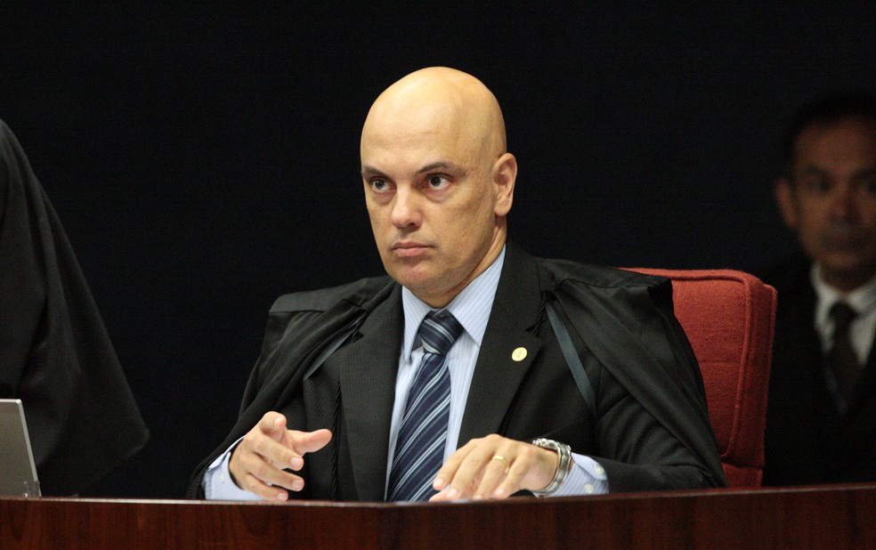 O ministro Alexandre de Moraes abriu a divergência que declarou inconstitucional as paralisações de policiais (Foto: Carlos Moura / STF)