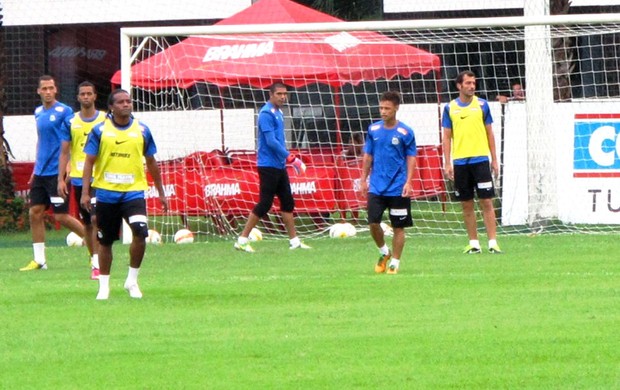 jogadores treino Santos (Foto: Lincoln Chaves)