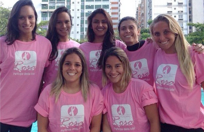 Atletas Flamengo outubro rosa (Foto: Reprodução / Instagram)
