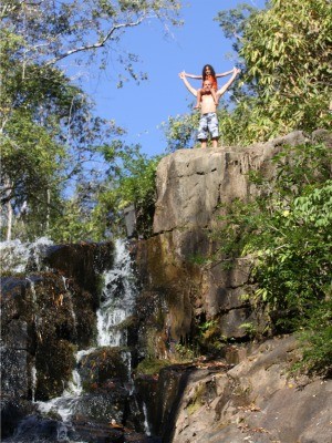 Agente diz que leva filha sempre em cachoeira (Foto: Pâmela Fernandes/ G1)