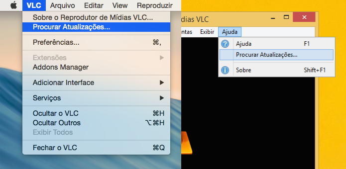 Verificando atualizações para o VLC (Foto: Reprodução/Helito Bijora)