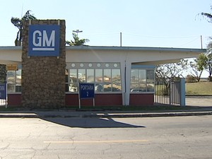 Portaria da General Motors GM em São José dos Campos (Foto: Reprodução/TV Vanguarda)