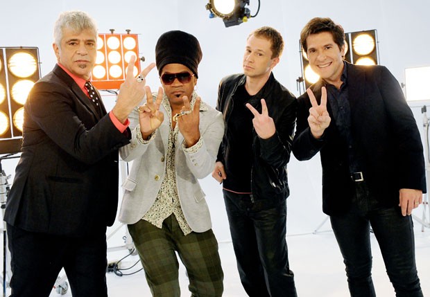 Lulu Santos, Carlinhos Brown, Tiago Leifert e Daniel (Foto: Divulgação/TV Globo) Lulu Santos, Carlinhos Brown, Tiago Leifert e Daniel (Foto: Divulgação/TV Globo)