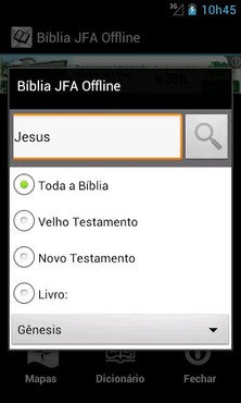 screenshot de Bíblia JFA Offline