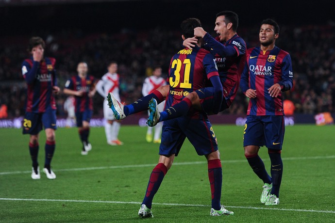 Barcelona x Huesca - comemoração gol (Foto: AFP)