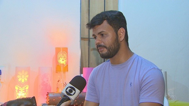 Diego Cavalcante, artesão, luninárias, amapá tv (Foto: Amapá TV)