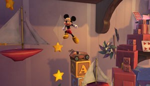 Mickey na fase do quarto de brinquedos (Foto: Divulgação/Sega)