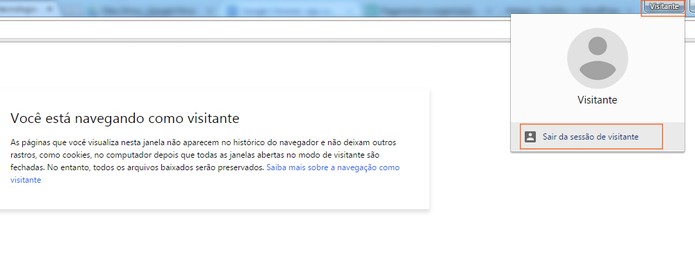 Encerrando a configuração de visitante no Chrome (Foto: Reprodução/Barbara Mannara)