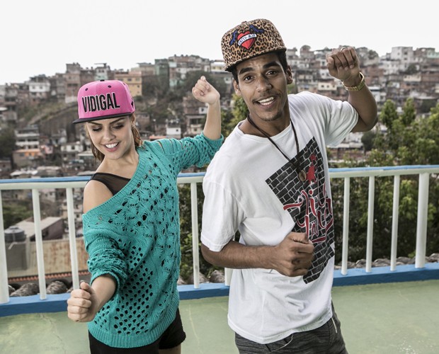 Paloma e Marcello mostram talento para o funk! (Foto: Inácio Moraes/TV Globo)