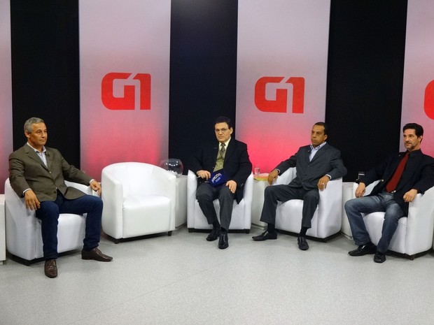 Candidatos de Canoas participaram de debate no G1 (Foto: Gabriel Cardoso/G1)