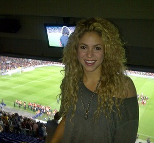 Shakira no camp nou (Foto: Reprodução)