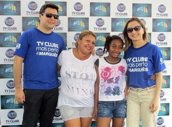 No Piauí TV nos Bairros, estande reserva ambiente para fotos com jornalistas da TV Clube (Foto: Katylenin França/TV Clube)