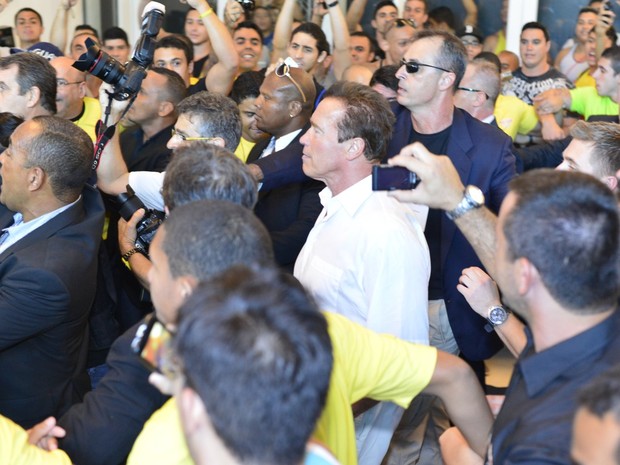 Arnold Schwarzenegger no Rio (Foto: Andre Muzzell/AgNews)