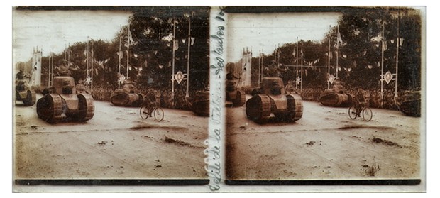 Fotografias 'duplas' foram feitas por câmera francesa de 1914 (Foto: Chris A. Hughes)