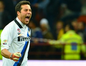 Julio César goleiro Inter de Milão (Foto: AFP)
