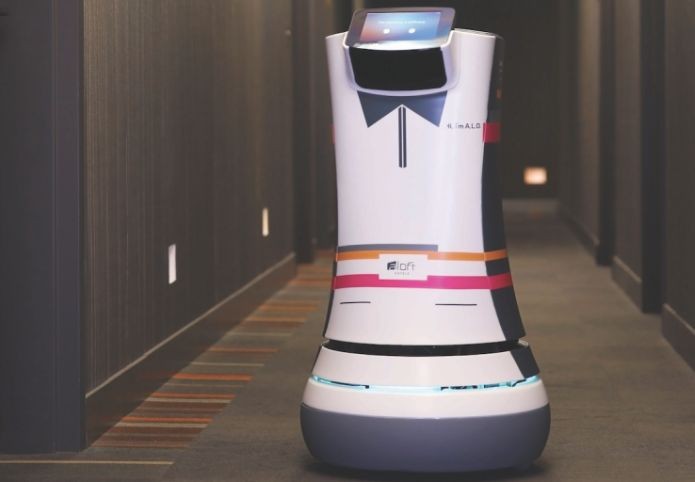 Robô A.L.O. atende clientes na Califórnia, nos Estados Unidos (Divulgação/Starwood)