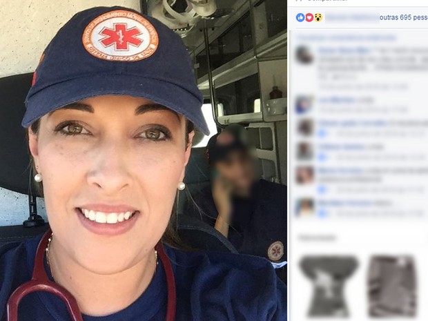 Médica do Samu, Luciana Abreu Horta, fez cesária e salvou bebê após a morte da mãe (Foto: Reprodução/ Facebook)