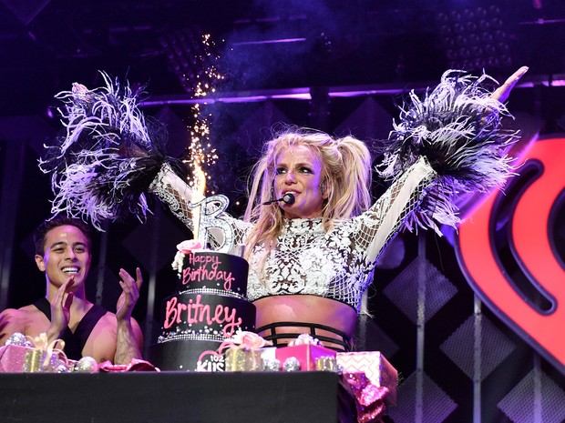 Britney Spears em show em Los Angeles, nos Estados Unidos (Foto: Mike Windle/ Getty Images/ AFP)