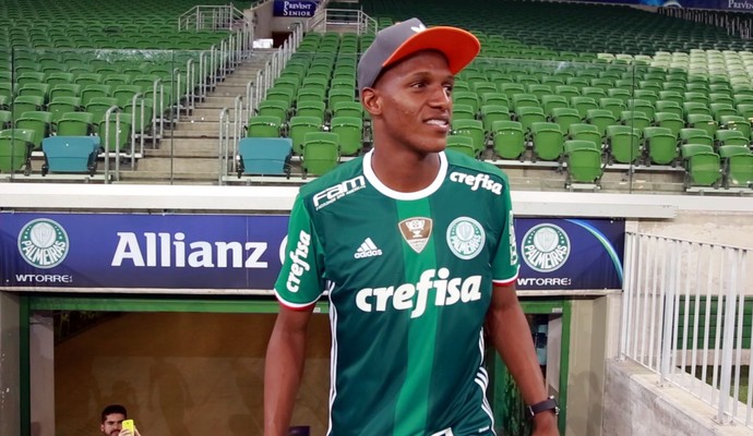 Yerry Mina, reforço do Palmeiras (Foto: TV Palmeiras / divulgação)