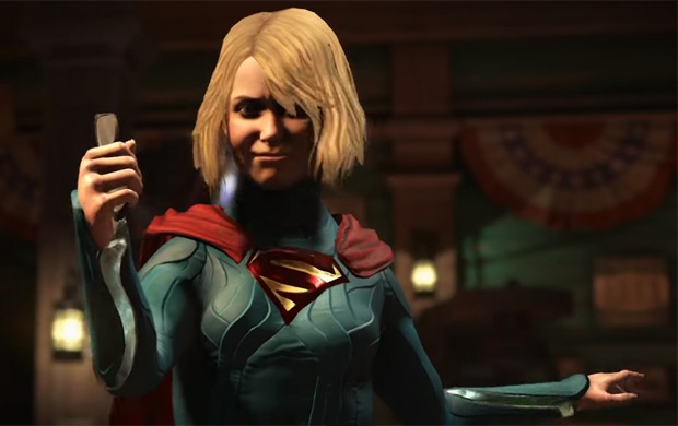 Supergirl é uma das novas personagens de 'Injustice 2' (Foto: Reprodução/YouTube/PlayStation)