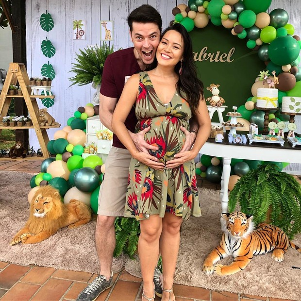 Geovanna Tominaga faz chá de bebê (Foto: Reprodução/Instagram) Geovanna Tominaga faz chá de bebê (Foto: Reprodução/Instagram)