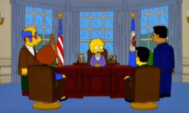 Em episódio de 2000, Lisa Simpson é eleita presidente e herda dívida de Donald Trump (Foto: Reprodução/YouTube)