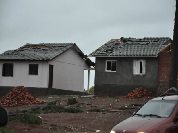 Prefeitura de Tapejara (RS) acredita que 150 casas foram totalmente destruídas após temporal (Foto: Suelen Defaveri/Divulgação)