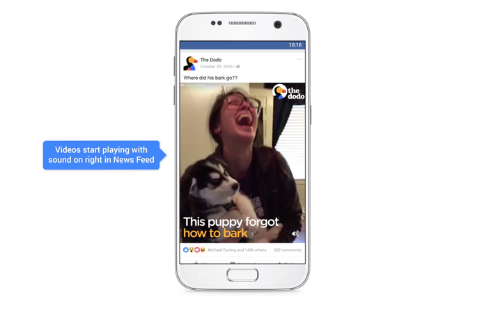Facebook ganha suporte a vídeos verticais e autoplay com som no celular (Foto: Divulgação/Facebook) Facebook ganha suporte a vídeos verticais e autoplay com som no celular (Foto: Divulgação/Facebook)