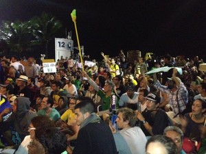 Protesto na Zona Sul do Rio ocorreu de forma pacífica. (Foto: Tássia Thum/G1)