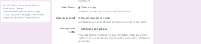 Localize a opção "Video Tweets" (Foto: Reprodução/Maria Clara Pestre) Localize a opção "Video Tweets" (Foto: Reprodução/Maria Clara Pestre)