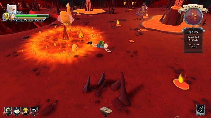 Nenhum adventure estaria completo sem uma fase com lava (Foto: Divulgação)