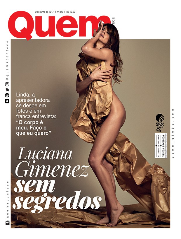 Luciana Gimenez é capa da QUEM (Foto: Pedrita Junckes/Ed. Globo)