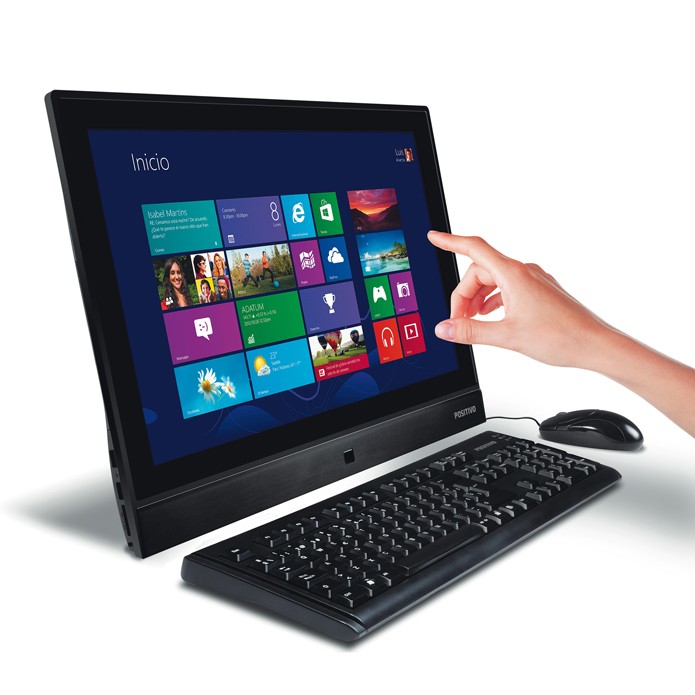 Computadores All-in-one unem tela grande com praticidade (Foto: Divulgação/Positivo) Computadores All-in-one unem tela grande com praticidade (Foto: Divulgação/Positivo)