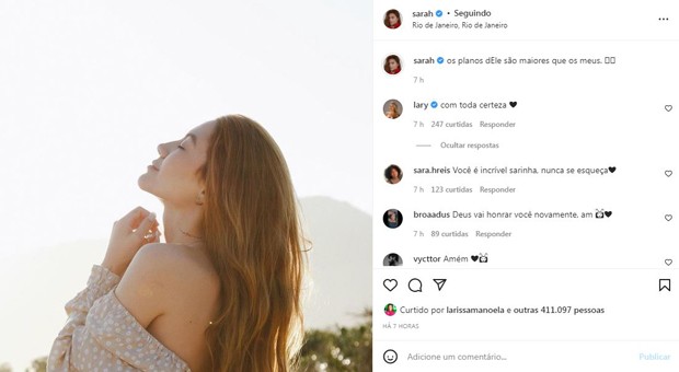 Sarah Poncio volta para as redes sociais após partida do filho adotivo, Josué (Foto: Reprodução / Instagram)