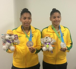 Badminton Medalha de prata feminino Luana e Lohaynny (Foto: GloboEsporte.com)