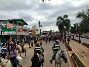 Cerca de 130 homens da Polícia Militar fazem a segurança do evento  (Foto: Caio Fulgêncio/ G1)