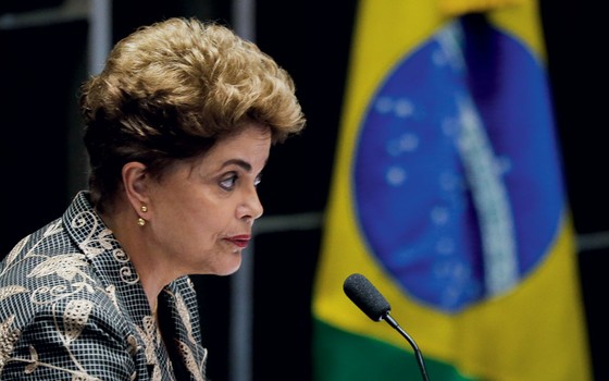  Presidente afastada Dilma Rousseff durante defesa no Plenário do Senado (Foto:  Edilson Rodrigues/Agência Senado)