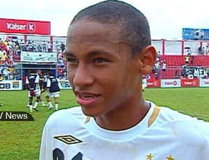 Destaque SporTV News - Neymar na sua estreia na Copinha (Foto: Reprodução SporTV)